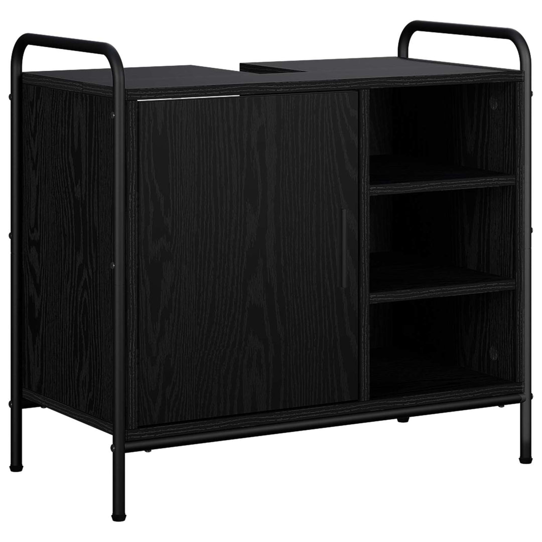 Badeværelsesskab Sort eg 65,5 x 34 x 61 cm Konstrueret træ