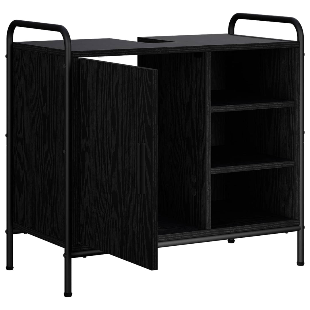 Badeværelsesskab Sort eg 65,5 x 34 x 61 cm Konstrueret træ
