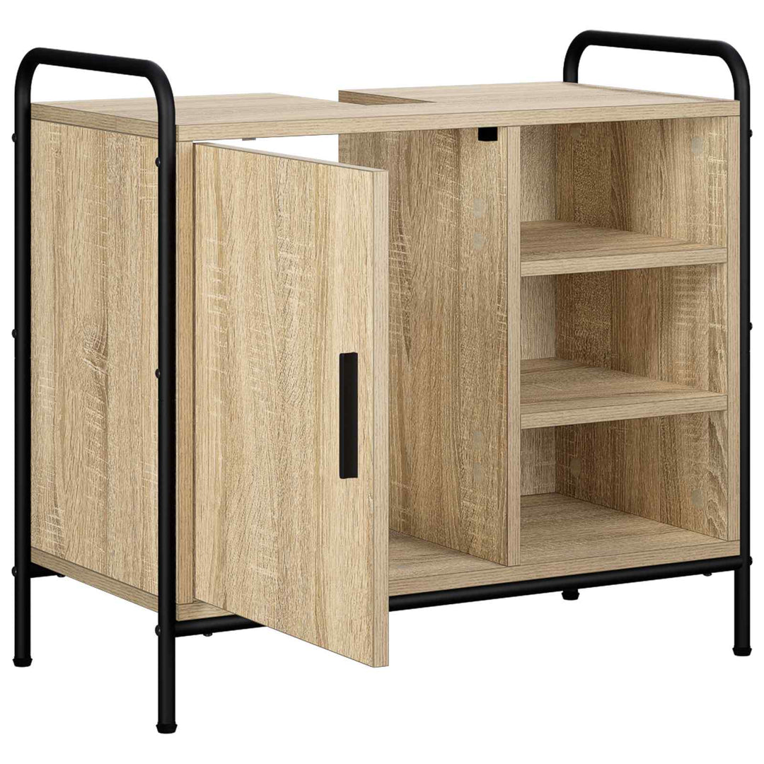 Badeværelsesskab Sonoma-eg 65,5 x 34 x 61 cm Konstrueret træ