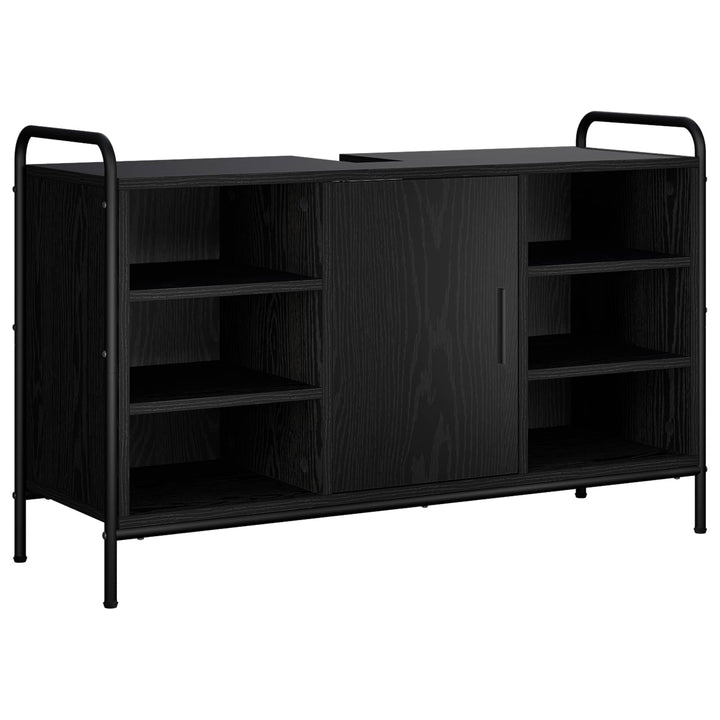 Badeværelsesskab Sort eg 95 x 34 x 61 cm Konstrueret træ