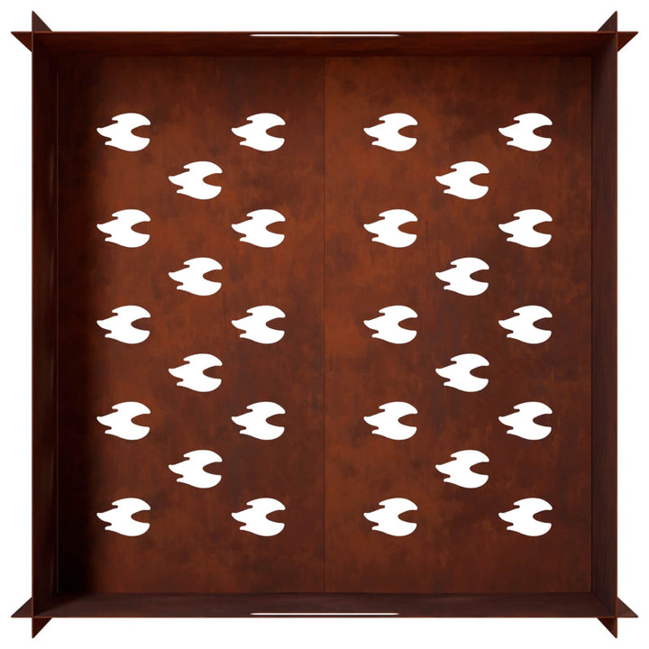 Bålsted Rusten 60 x 60 x 30 cm Cortenstål