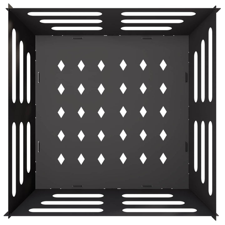 Bålsted Sort 60 x 60 x 30 cm Stål
