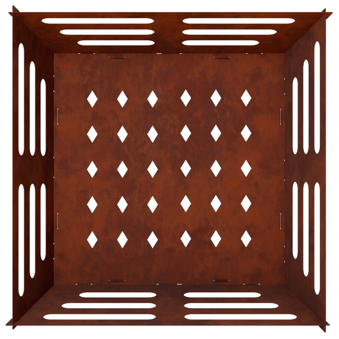 Bålsted Rusten 60 x 60 x 30 cm Cortenstål