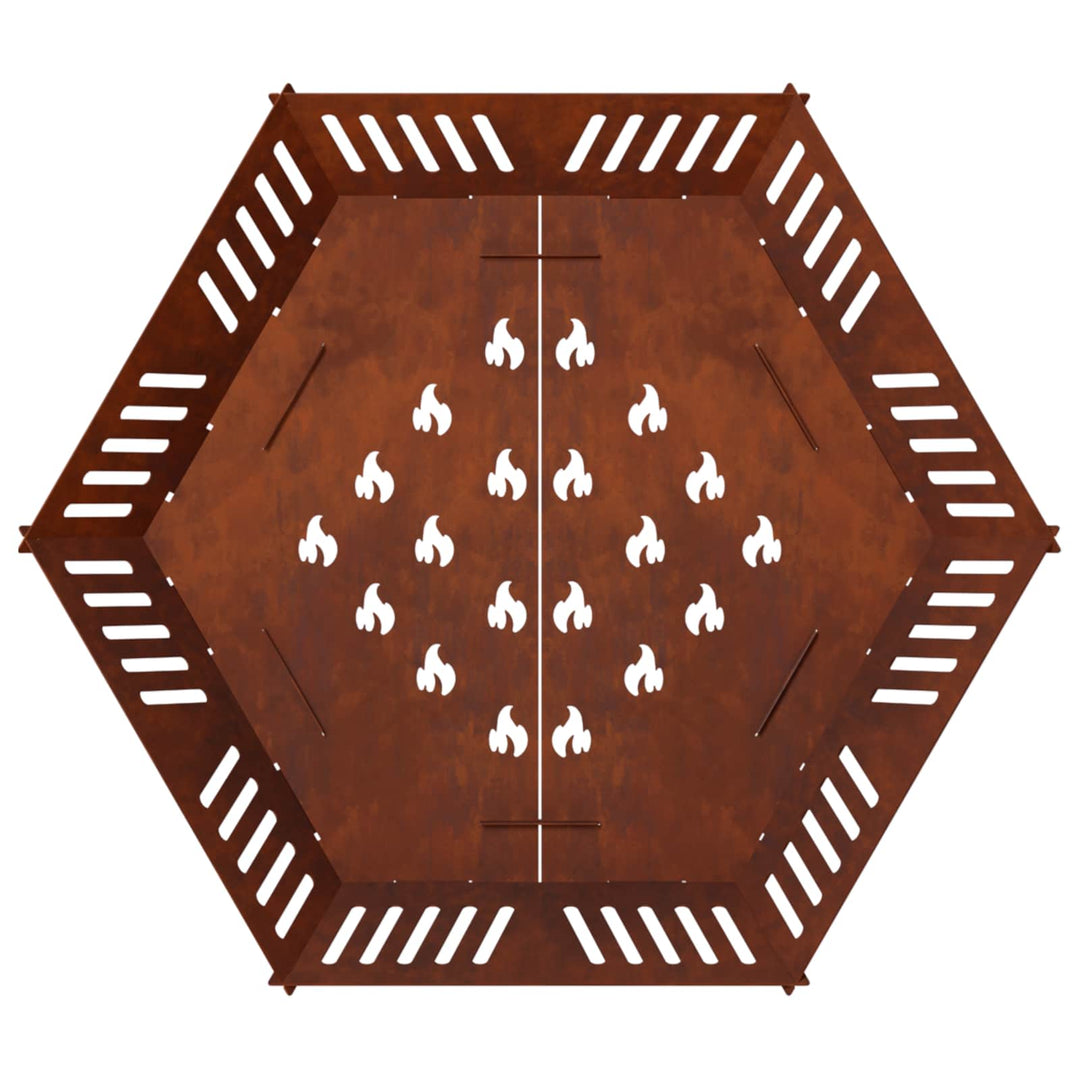 Bålsted Rusten 80 x 80 x 23 cm Cortenstål