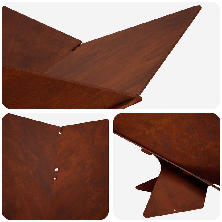 Bålsted Rusten 53 x 53 x 18,5 cm Cortenstål
