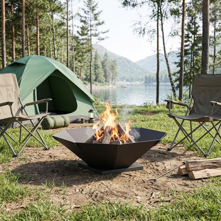 Bålsted Sort 50 x 50 x 15,5 cm Stål