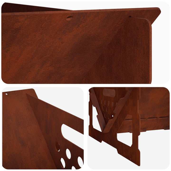 Bålsted Rusten 60 x 40 x 20 cm Cortenstål