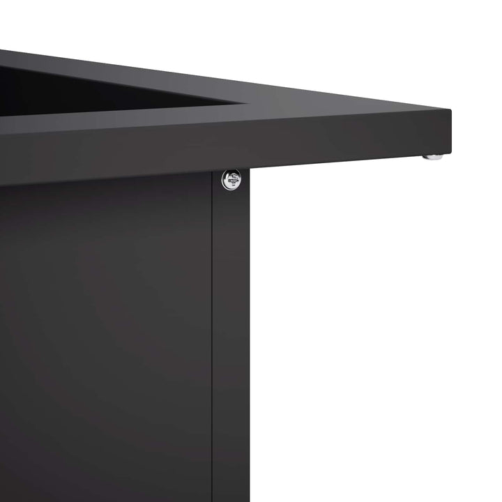 Bålplade ring Sort 90 x 90 x 25 cm Stål