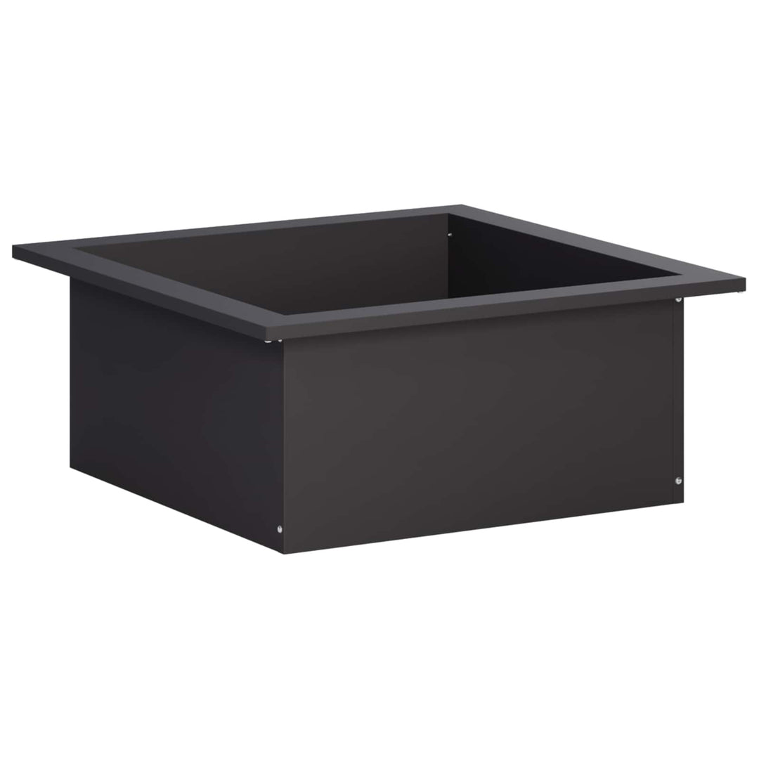 Bålplade ring Sort 90 x 90 x 25 cm Stål
