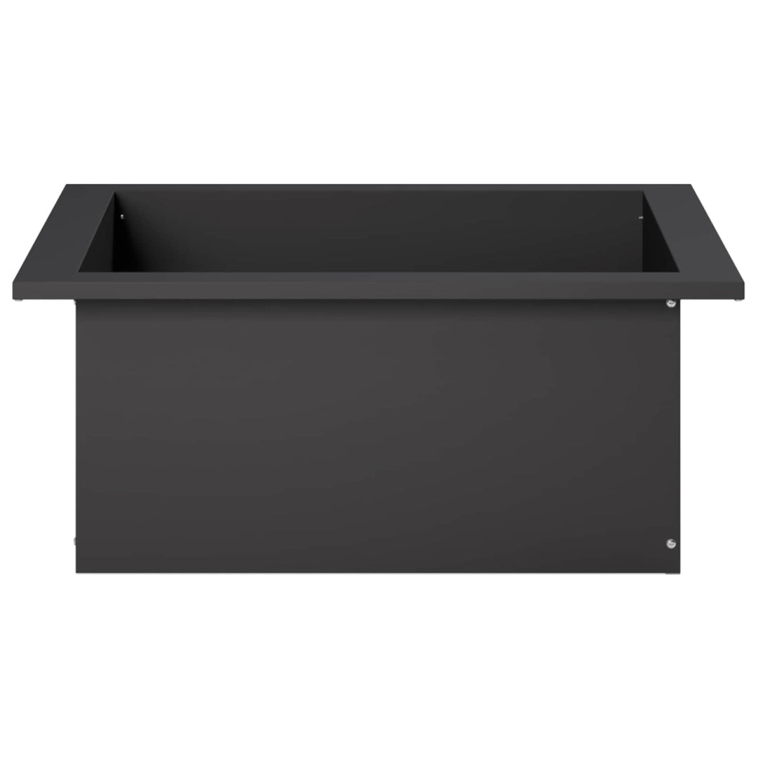 Bålplade ring Sort 90 x 90 x 25 cm Stål