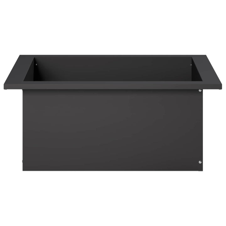 Bålplade ring Sort 90 x 90 x 25 cm Stål
