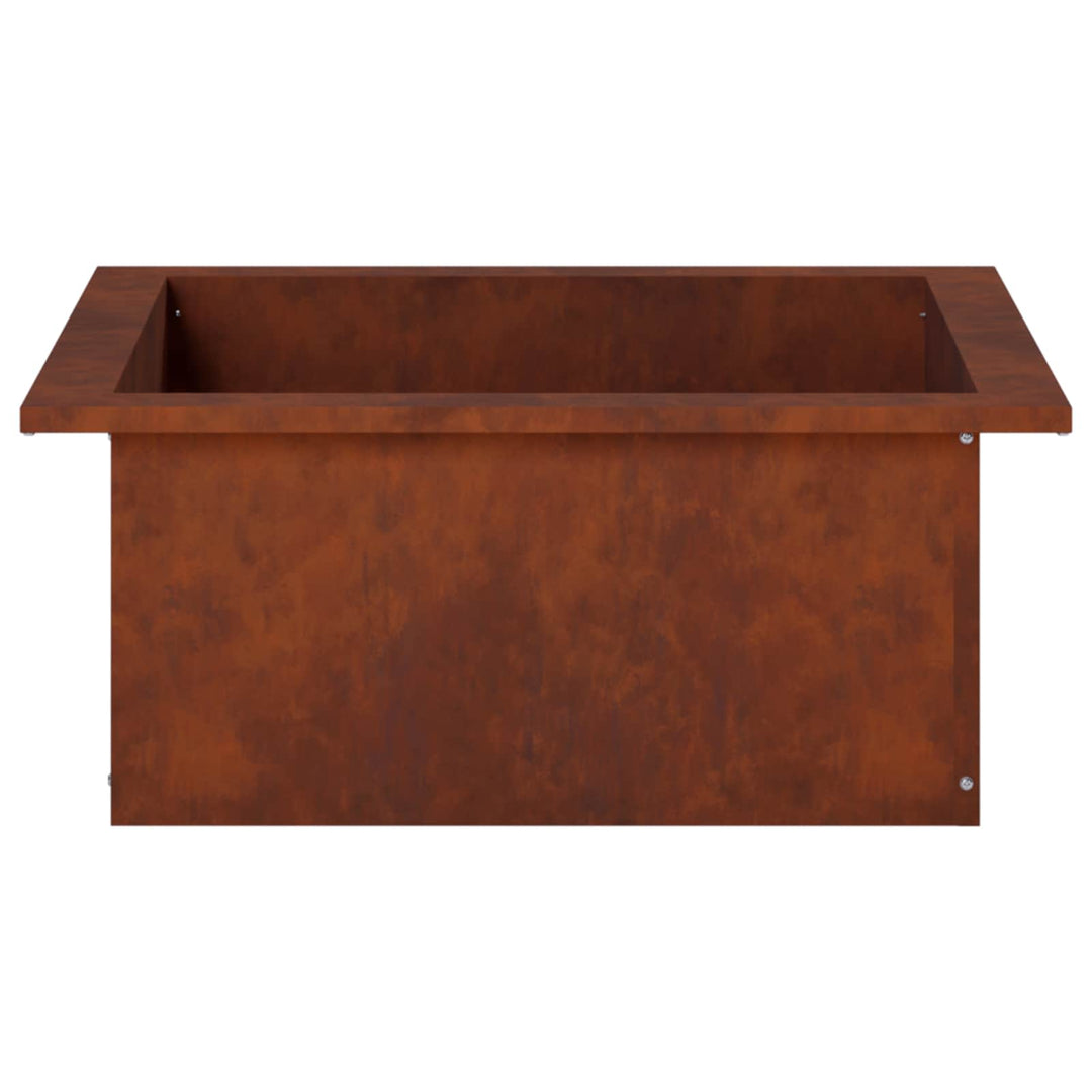 Bålplade ring Rusten 90 x 90 x 25 cm Cortenstål