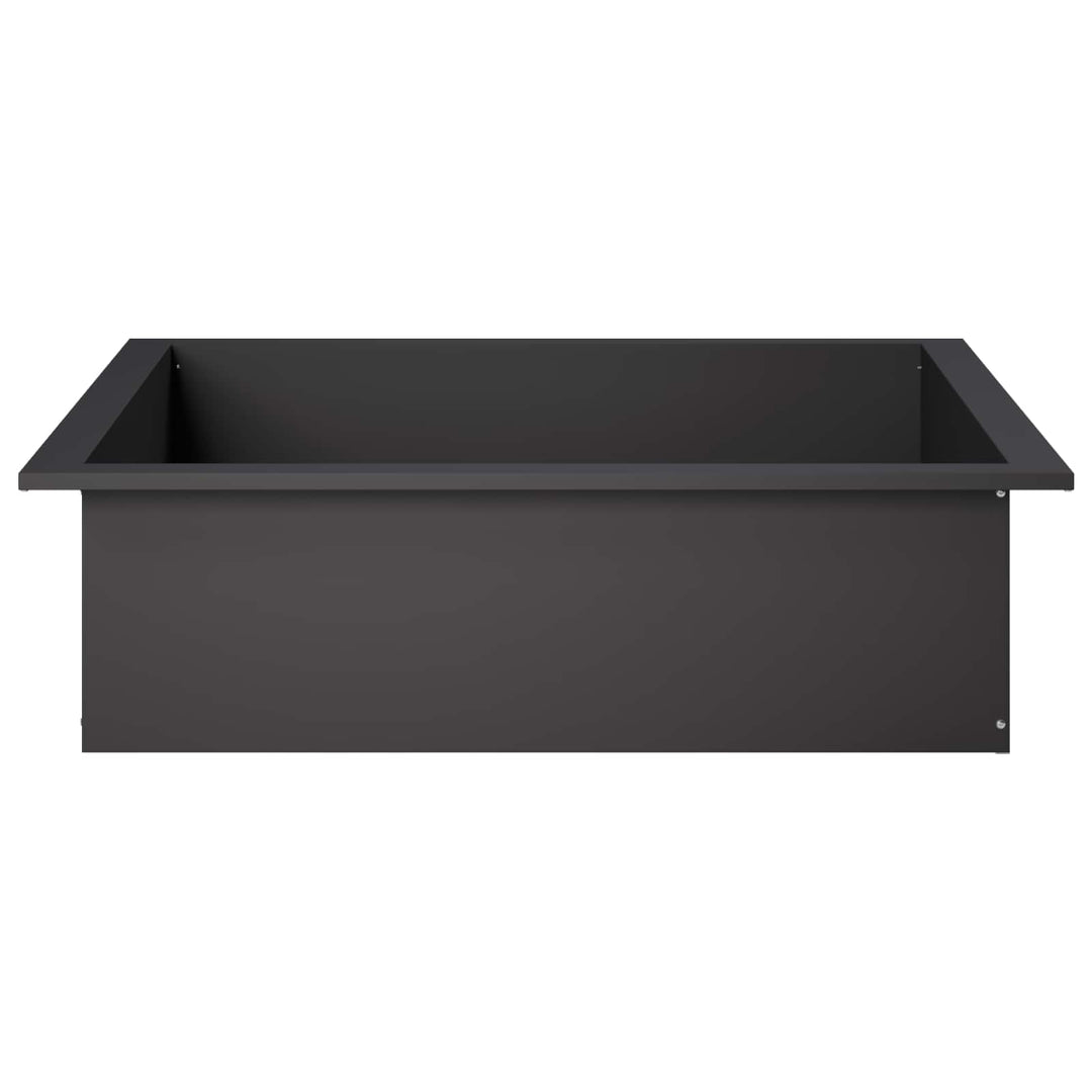 Bålplade ring Sort 90 x 90 x 25 cm Stål