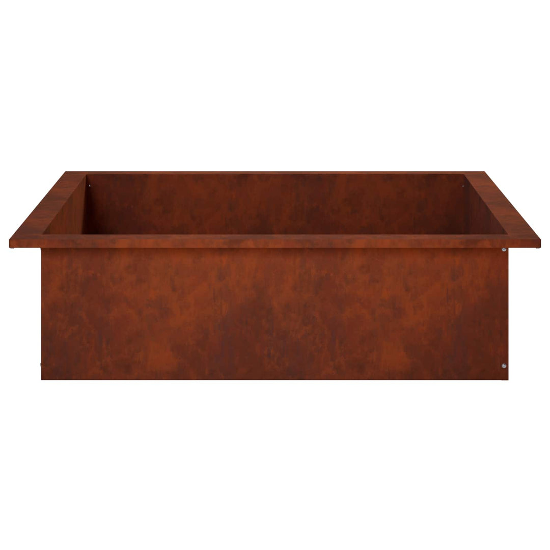 Bålplade ring Rusten 90 x 90 x 25 cm Cortenstål