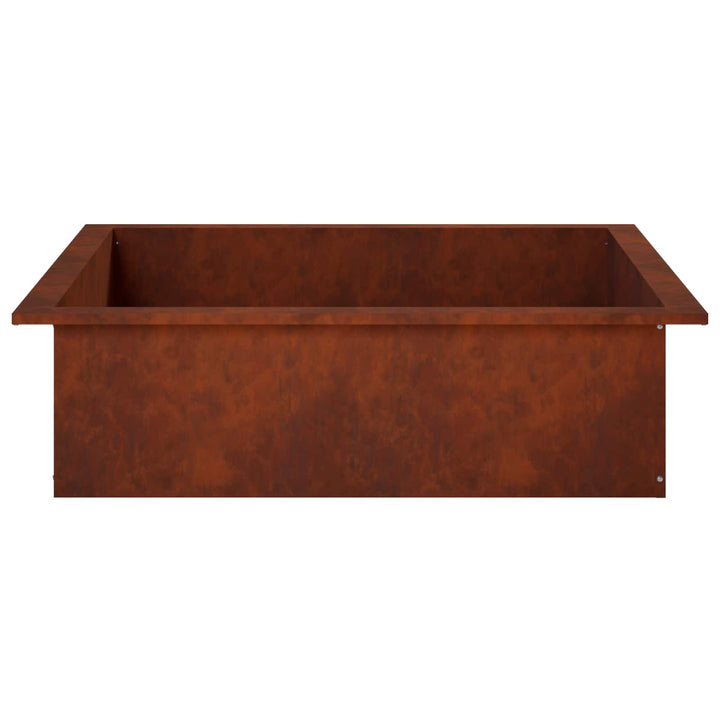 Bålplade ring Rusten 90 x 90 x 25 cm Cortenstål