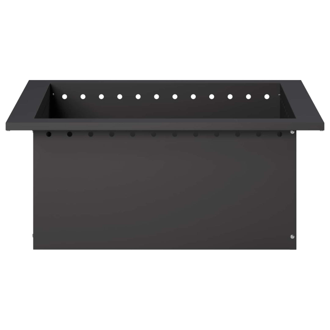 Bålplade ring Sort 60 x 60 x 25 cm Stål