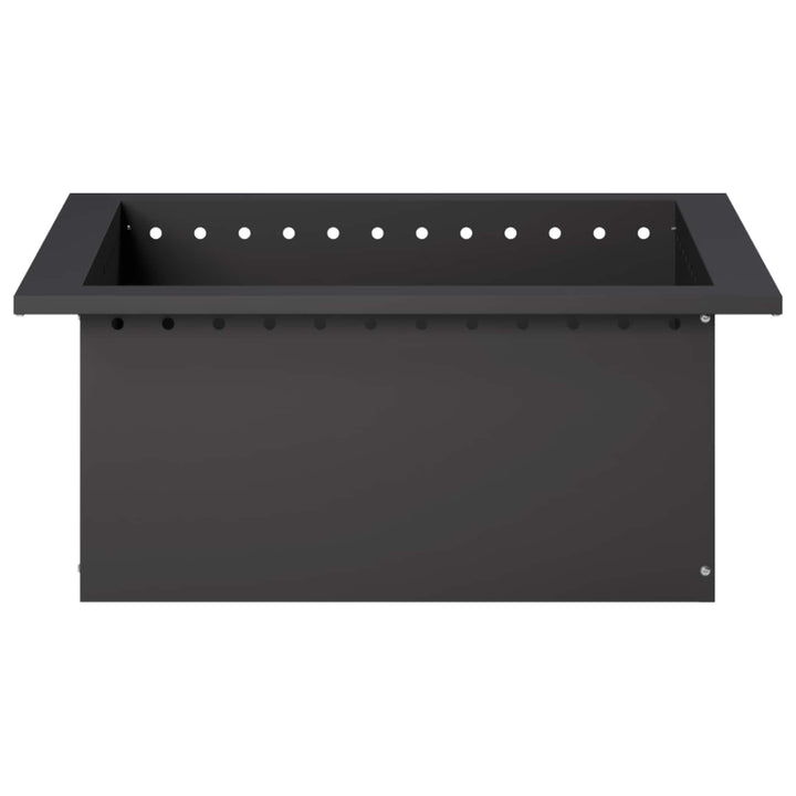 Bålplade ring Sort 60 x 60 x 25 cm Stål