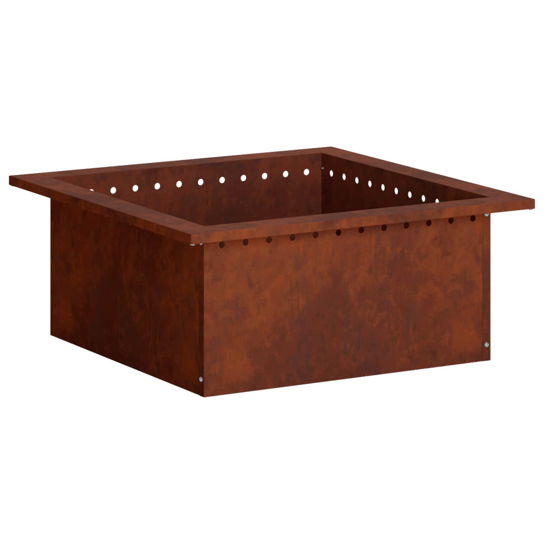 Bålplade ring Rusten 60 x 60 x 25 cm Cortenstål