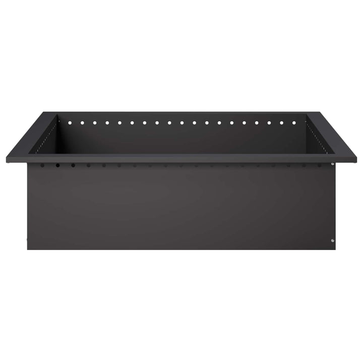 Bålplade ring Sort 80 x 80 x 25 cm Stål