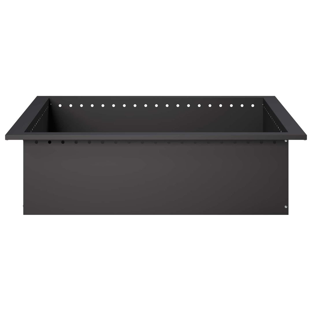 Bålplade ring Sort 90 x 90 x 25 cm Stål