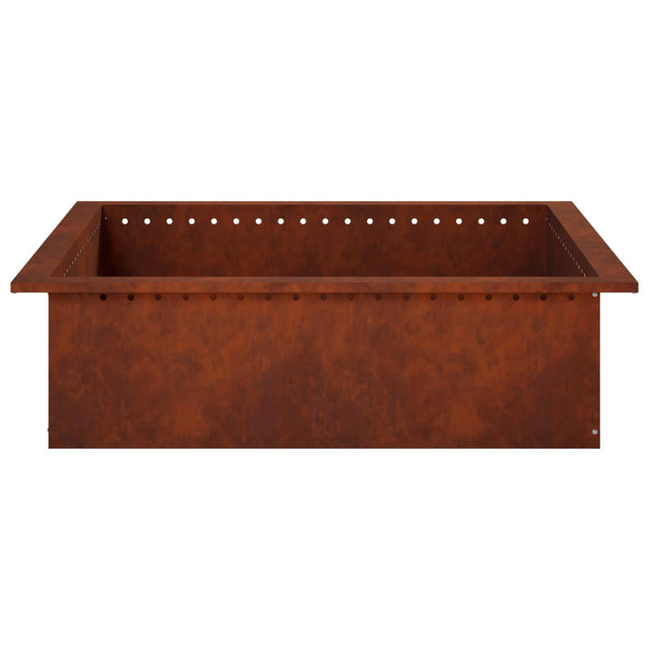 Bålplade ring Rusten 90 x 90 x 25 cm Cortenstål
