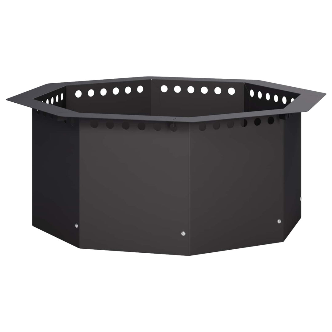 Bålplade ring Sort 60 x 60 x 25 cm Stål