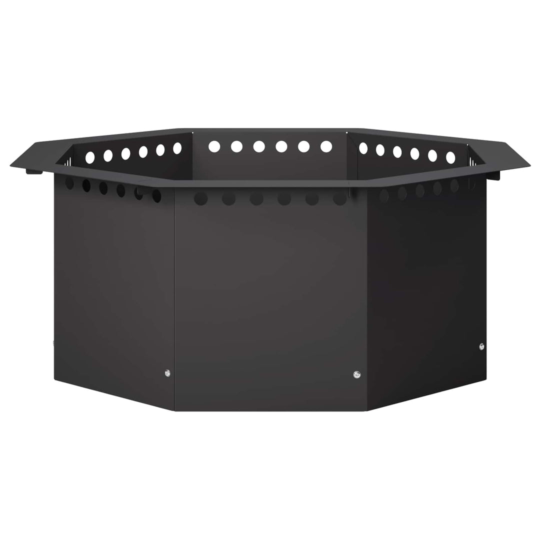 Bålplade ring Sort 60 x 60 x 25 cm Stål
