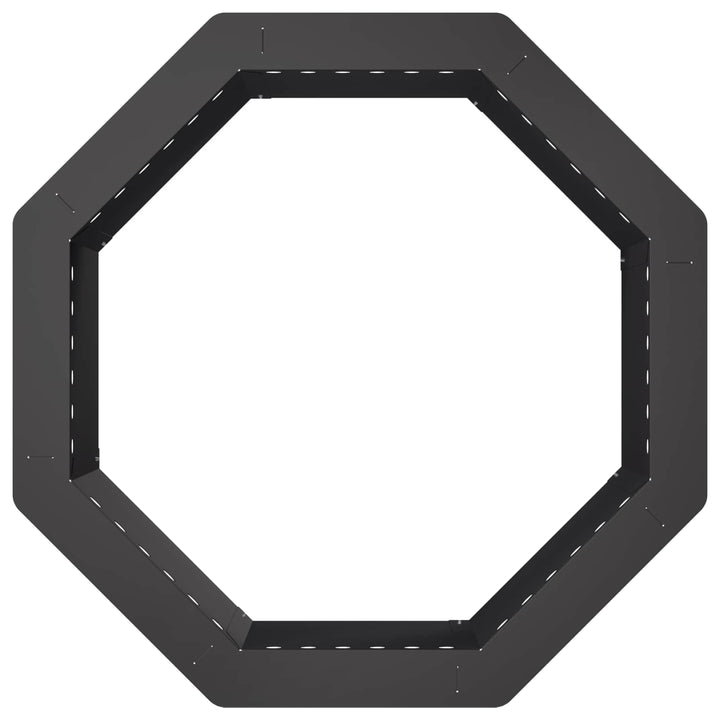 Bålplade ring Sort 60 x 60 x 25 cm Stål