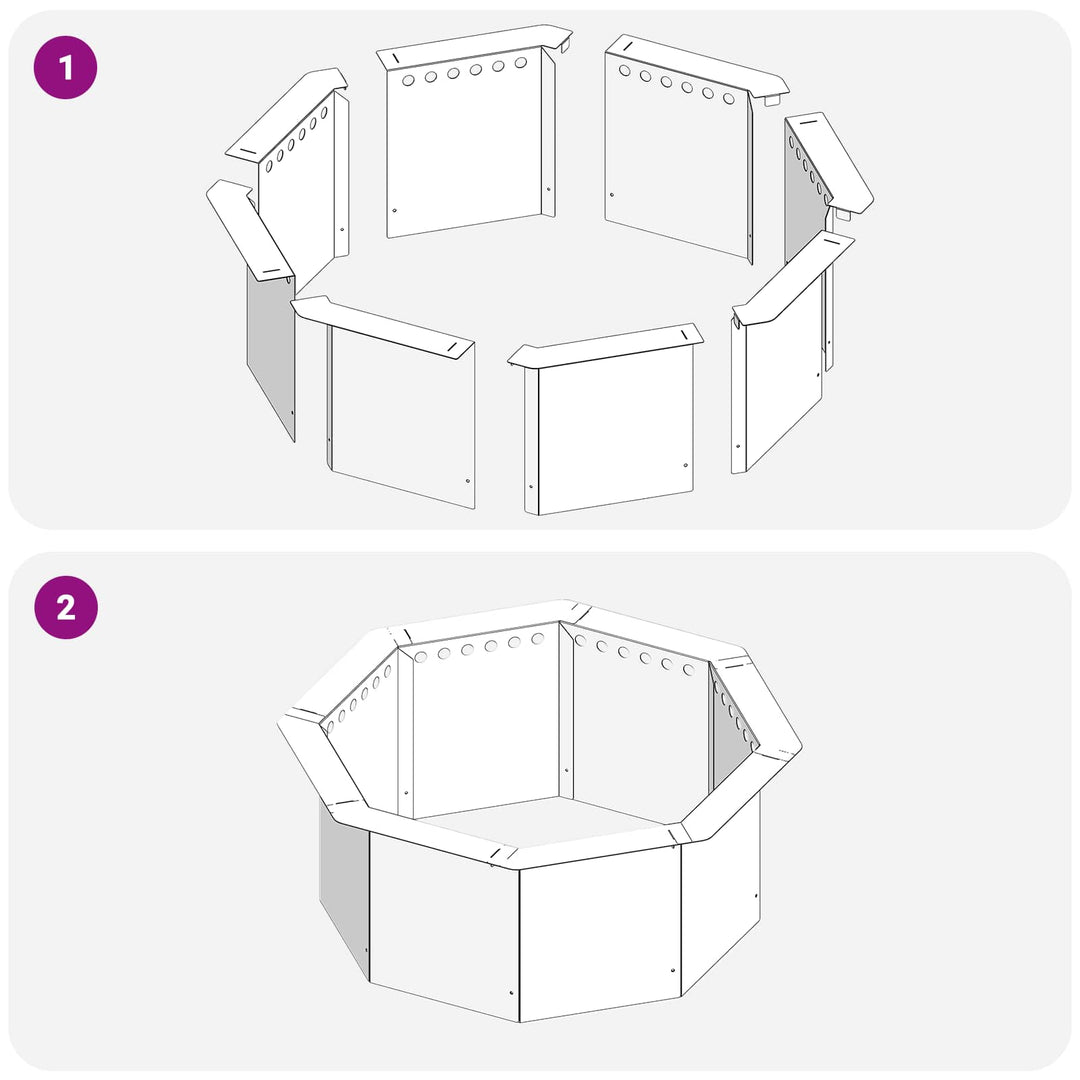 Bålplade ring Rusten 60 x 60 x 25 cm Cortenstål