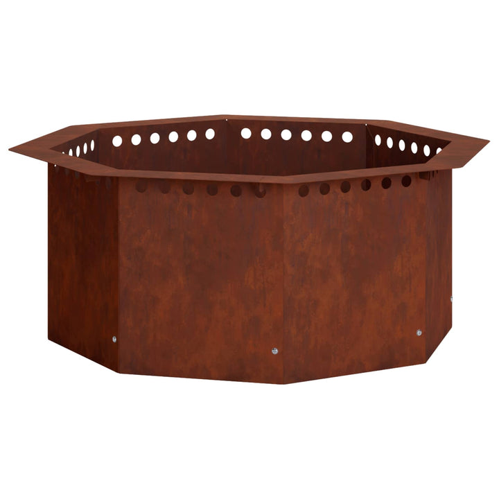 Bålplade ring Rusten 60 x 60 x 25 cm Cortenstål
