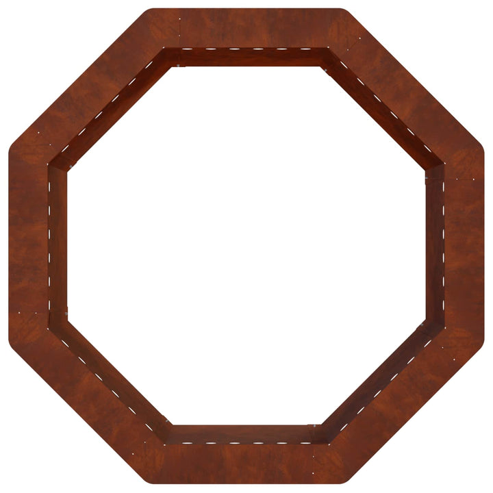 Bålplade ring Rusten 60 x 60 x 25 cm Cortenstål
