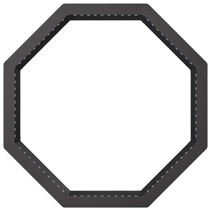 Bålplade ring Sort 80 x 80 x 25 cm Stål