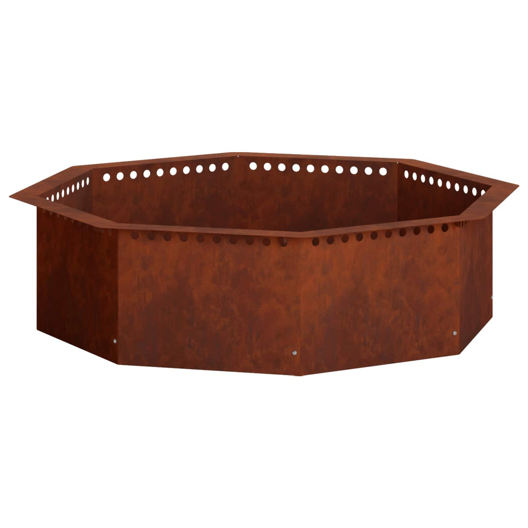 Bålplade ring Rusten 80 x 80 x 25 cm Cortenstål