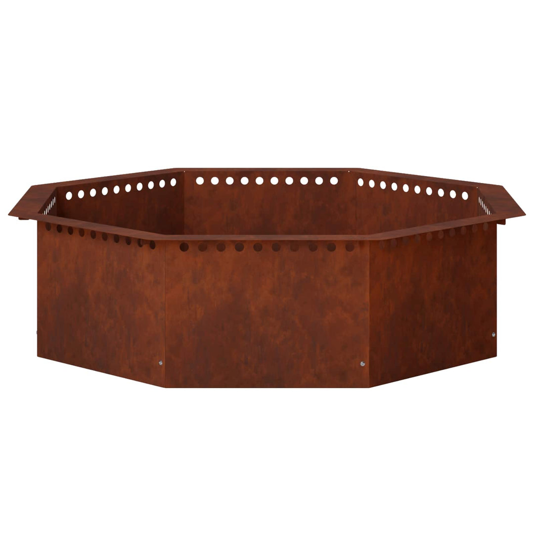 Bålplade ring Rusten 80 x 80 x 25 cm Cortenstål