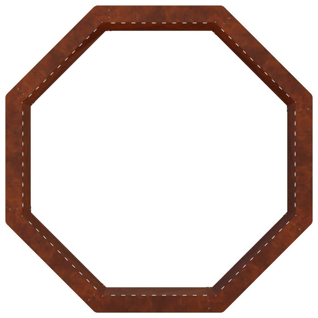 Bålplade ring Rusten 100 x 100 x 25 cm Cortenstål