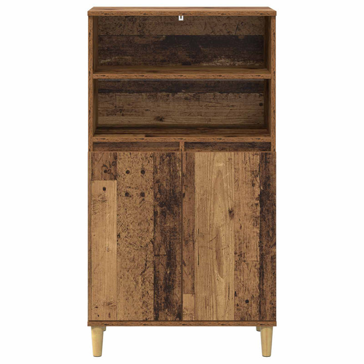 Highboard Egetræ 60 x 36 x 110 cm Konstrueret træ