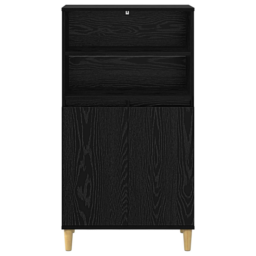 Highboard Sort eg 60 x 36 x 110 cm Konstrueret træ