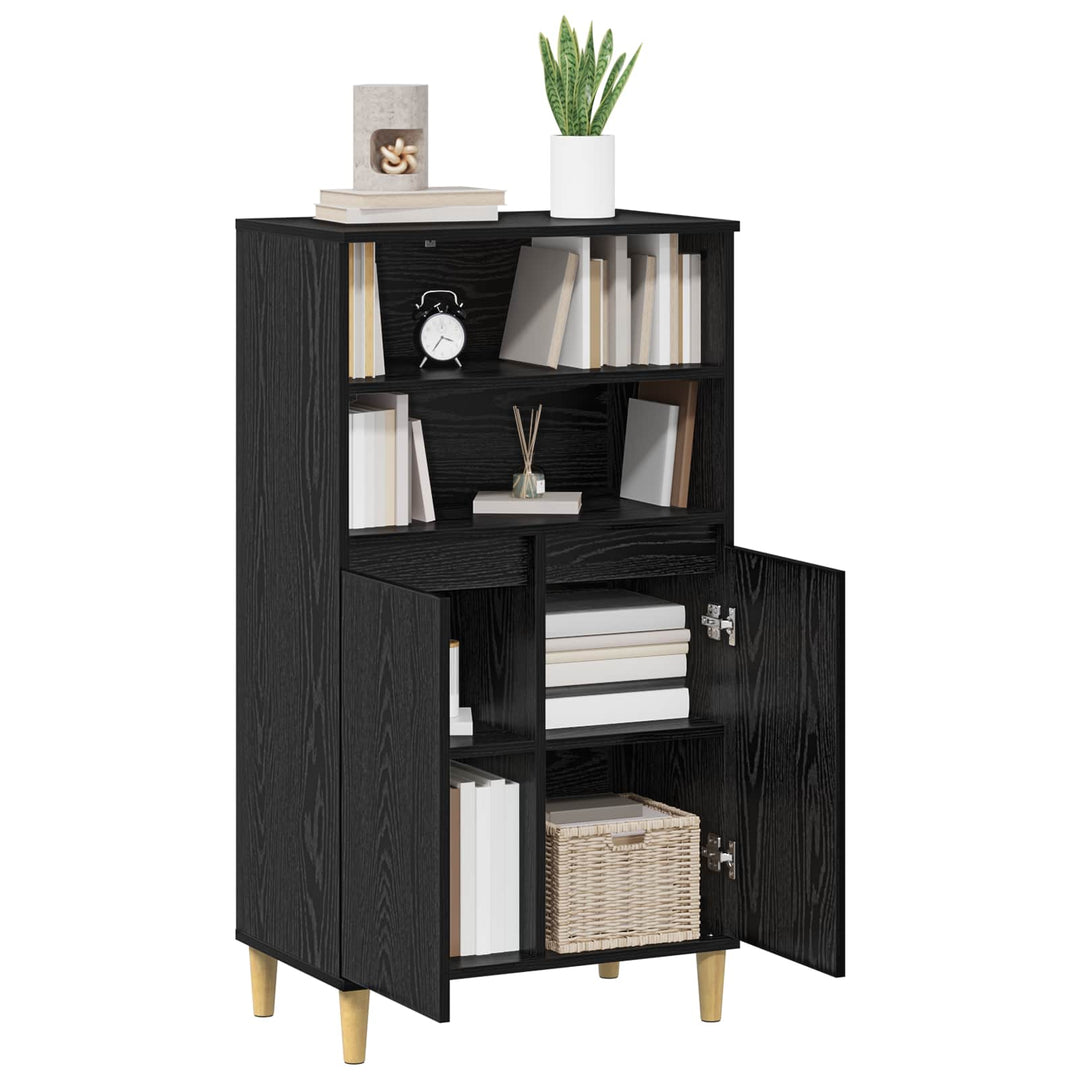 Highboard Sort eg 60 x 36 x 110 cm Konstrueret træ