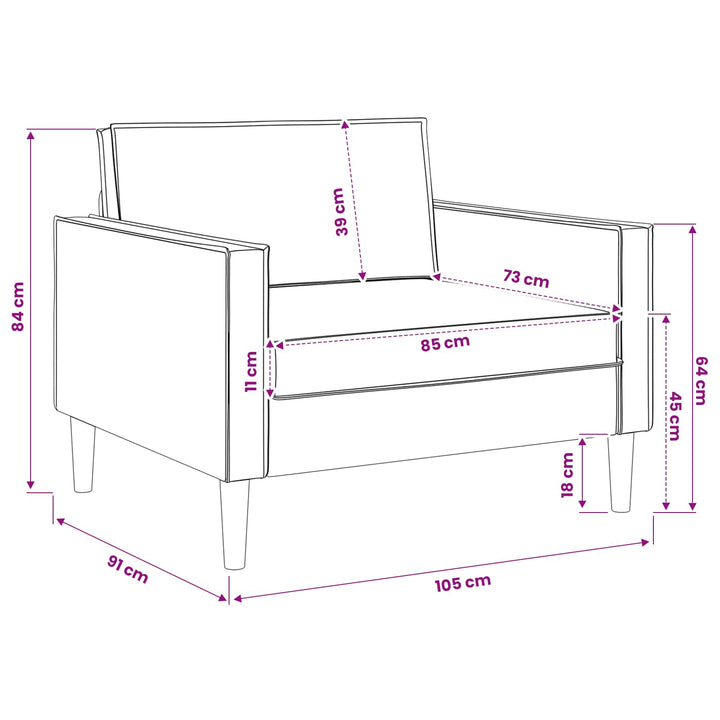 XL lænestol Hvid Kunstlæder