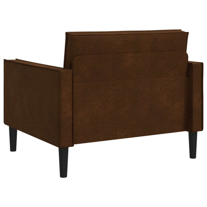 XL-lænestol Brun Faux Suede Læder