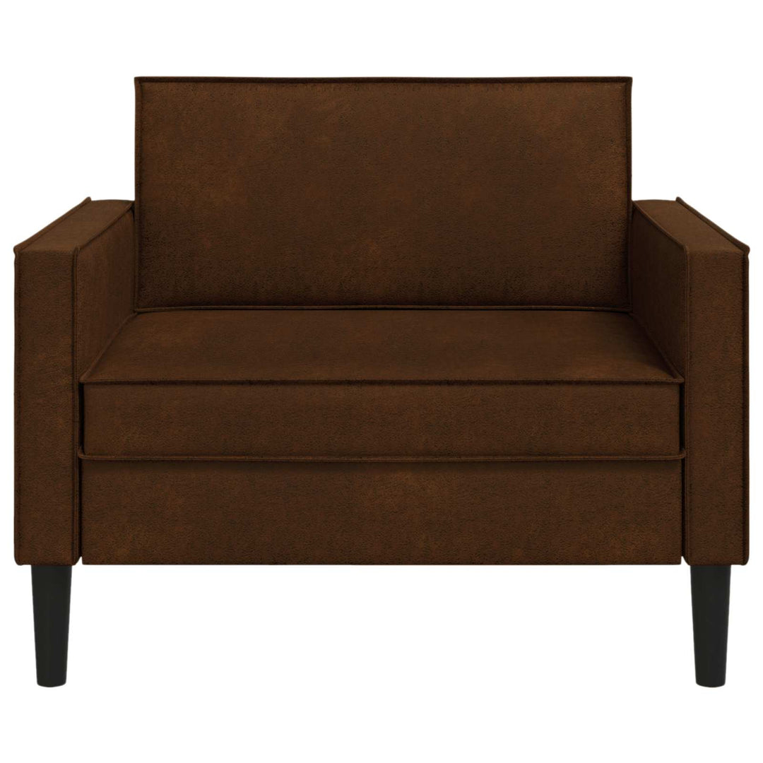 XL-lænestol Brun Faux Suede Læder