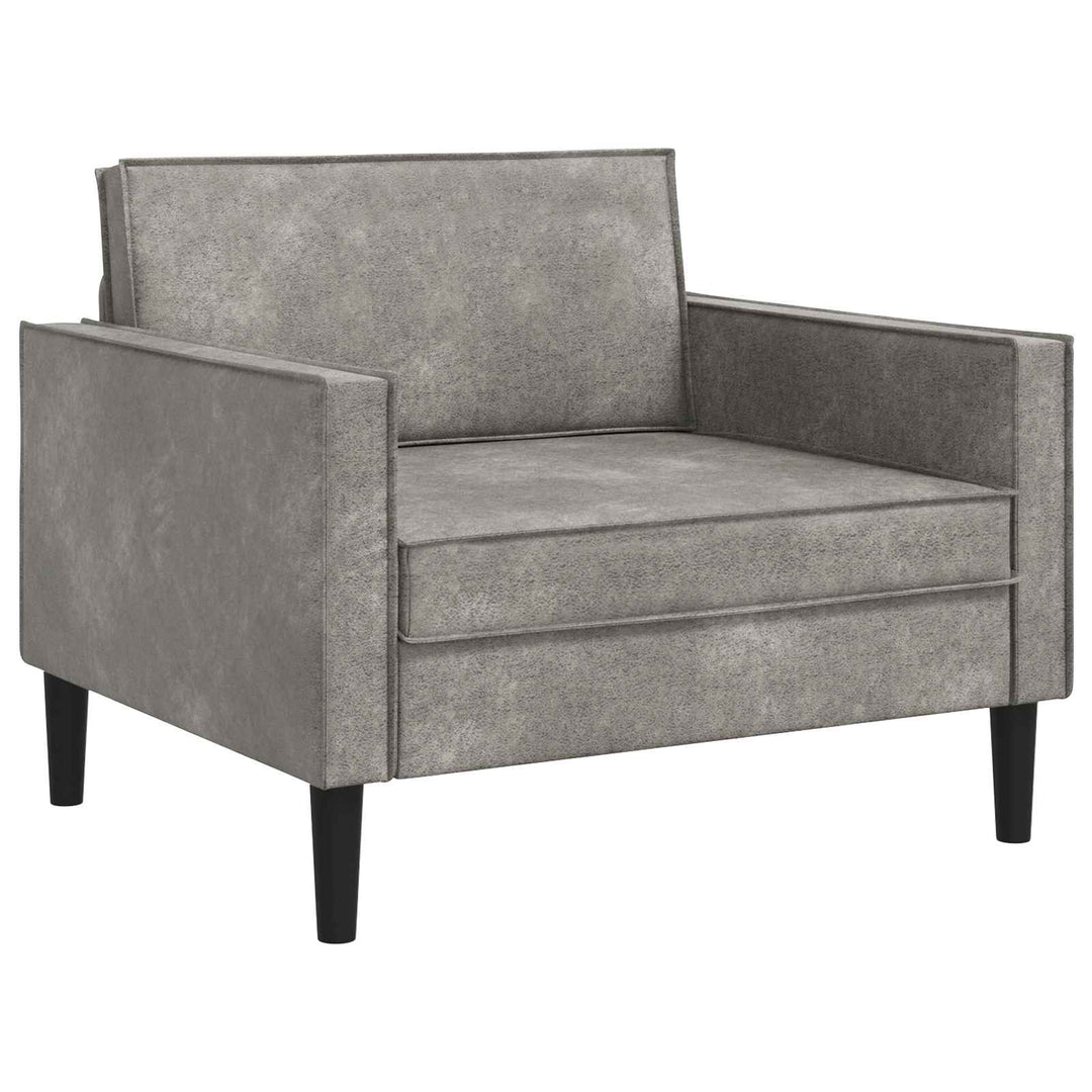 XL-lænestol Lysegrå Faux Suede Læder