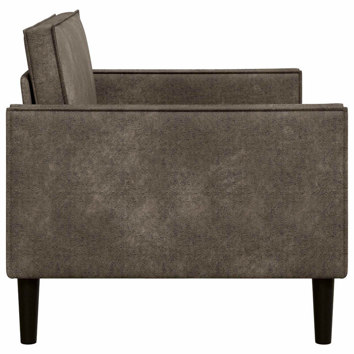 XL-lænestol Mørkegrå Faux Suede Læder