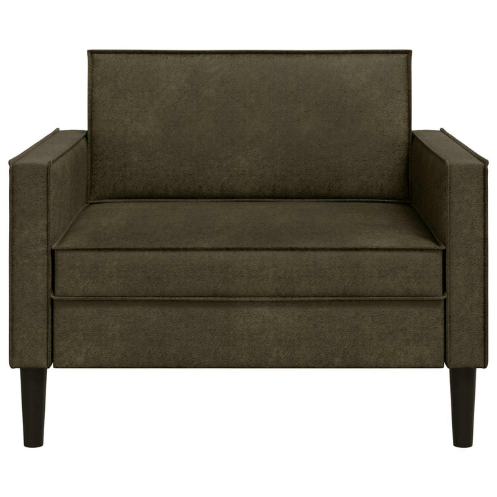 XL-lænestol Army Grøn Faux Suede Læder