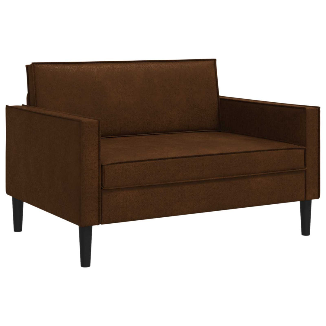 XXL lænestol Brun Faux Suede Læder