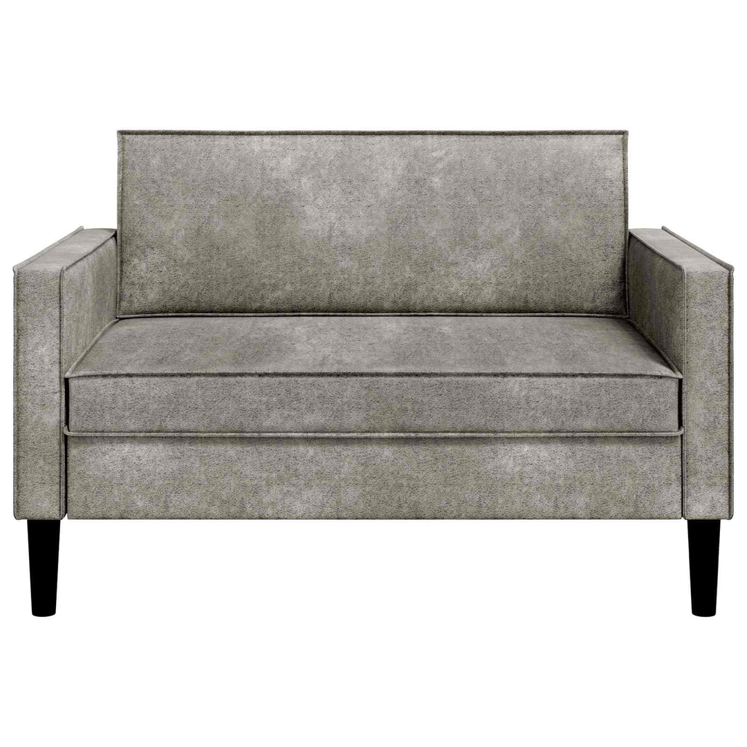 XXL lænestol Lysegrå Faux Suede Læder