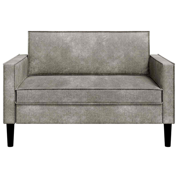XXL lænestol Lysegrå Faux Suede Læder