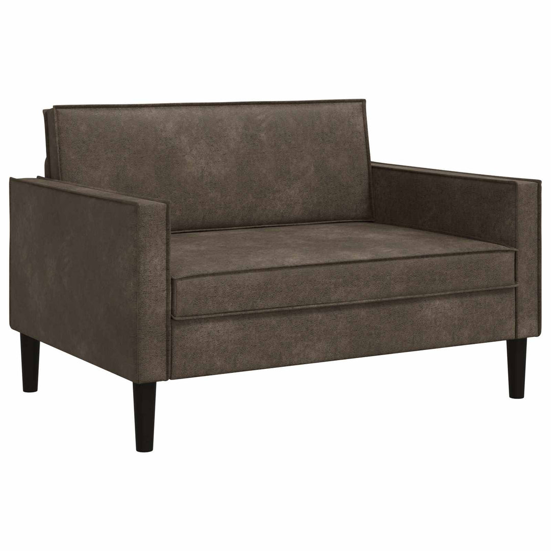 XXL lænestol Mørkegrå Faux Suede Læder
