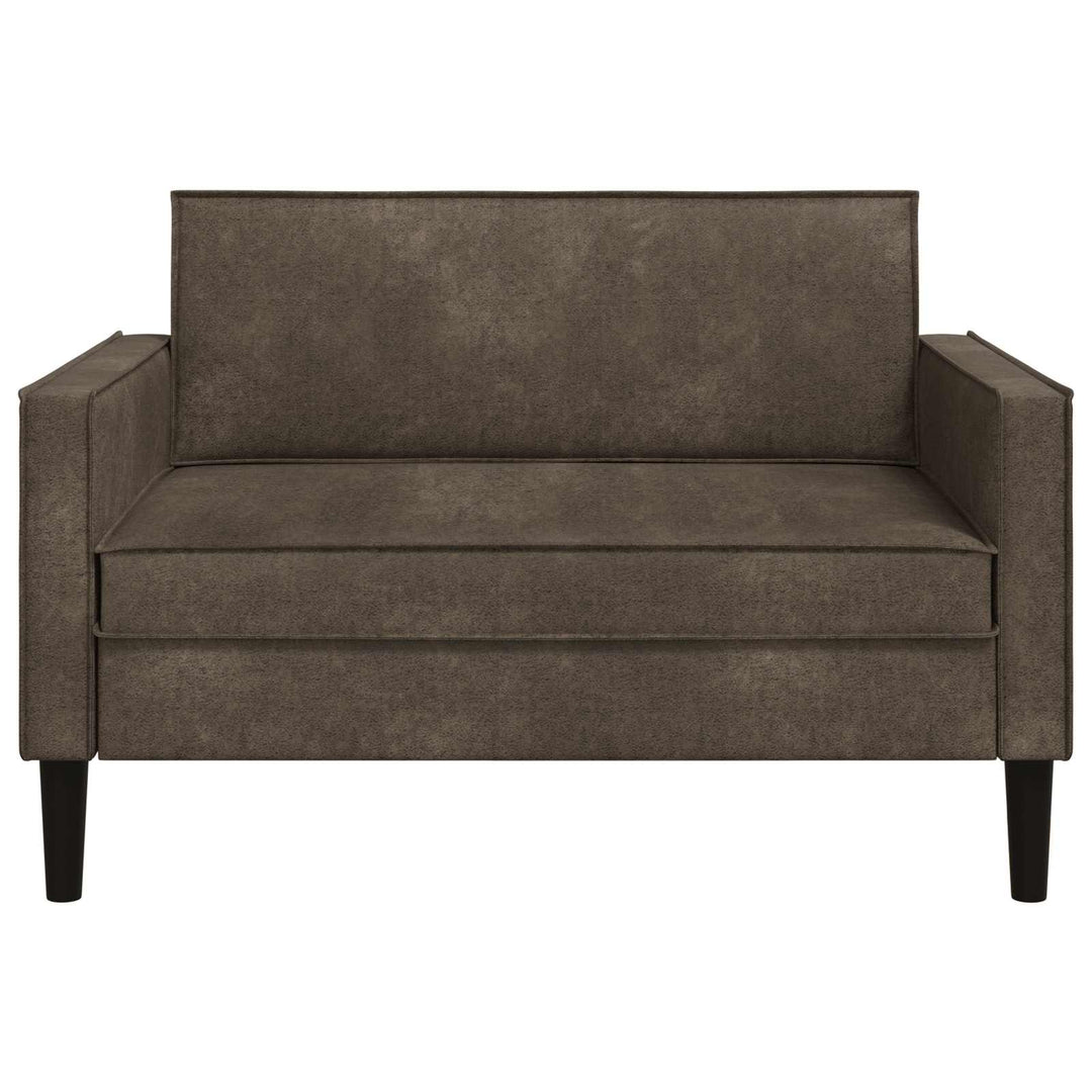 XXL lænestol Mørkegrå Faux Suede Læder