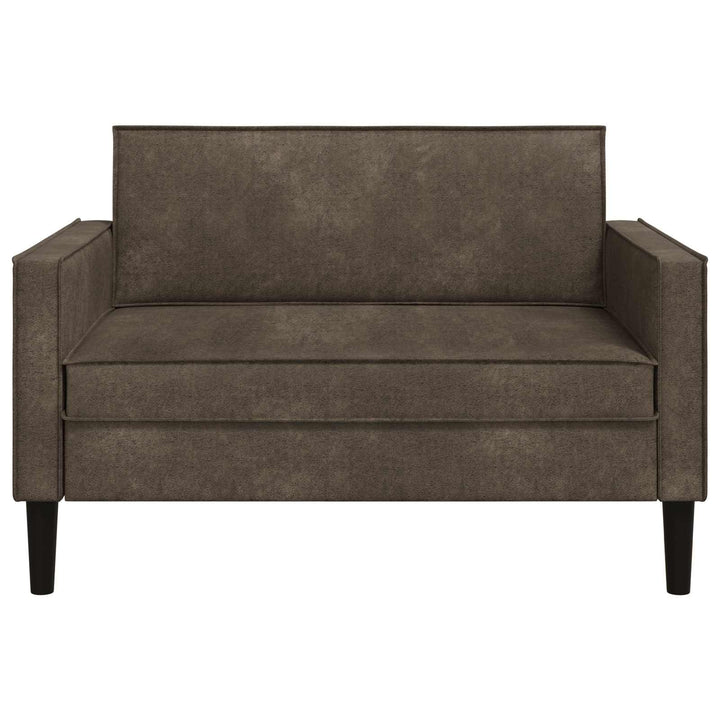 XXL lænestol Mørkegrå Faux Suede Læder